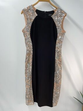 RM RICHARDS SEQUINED SLEEVELESS COCKTAIL DRESS FTL-04-144